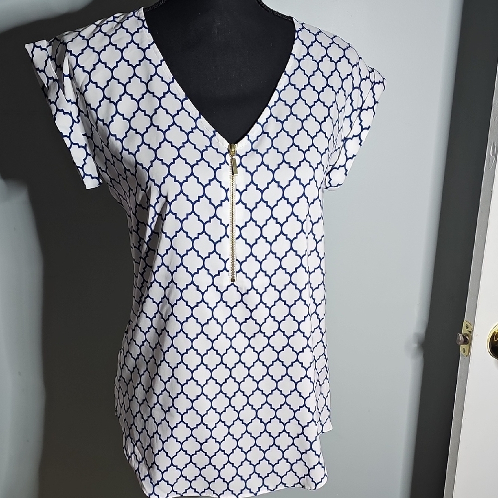 Geometric Print Women's Top